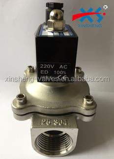 Standard Media 1/2 inch Stainless Steel SS304 Water Solenoid Valve for Water/Hot Water